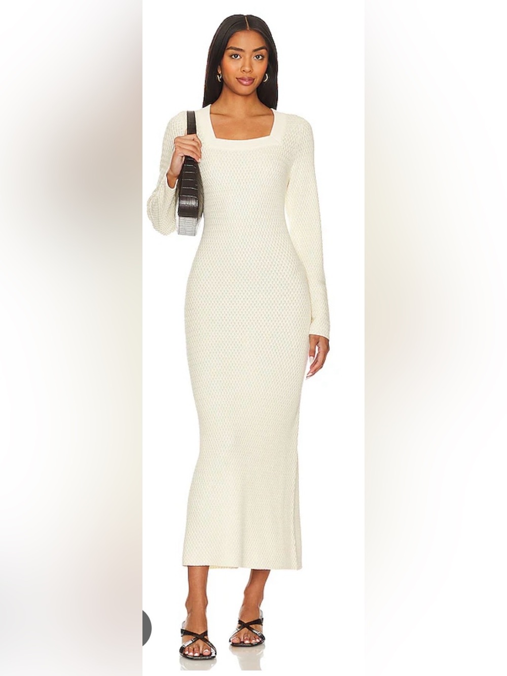 Sancia Reyna Cream Long Sleeve Maxi Dress